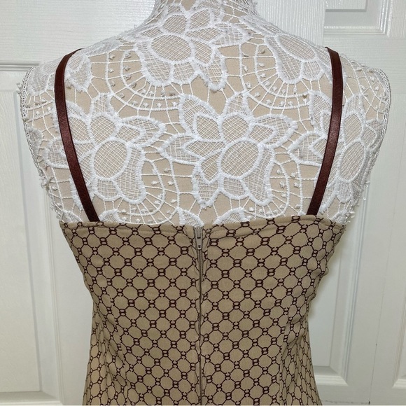 Printed Classic Midi Dress Spaghetti Adjustable Straps Side Slits Tag missing - Picture 5 of 16